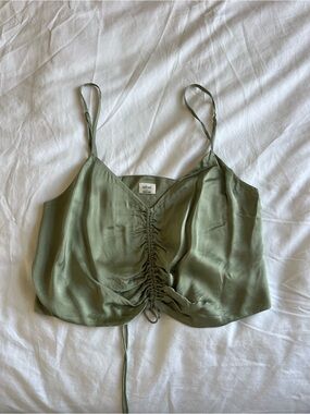 Wilfred Olive Green Ruched Front Cami